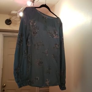 Satiny Printed Blouse - new with tag, never worn